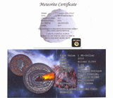 Серебряная арт-монета с осколком метеорита Кампо-дель-Сьело Серебро 925