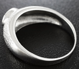 Стильное серебряное кольцо с голубым цирконом Серебро 925
