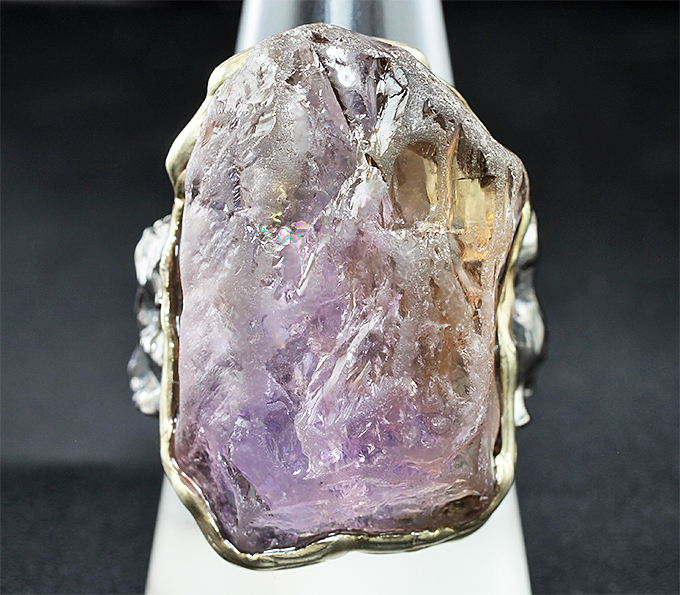 Серебряное кольцо с аметрином