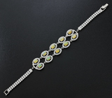 Серебряный браслет с кристаллическими эфиопскими опалами Серебро 925