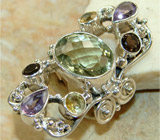 Эффектное кольцо с самоцветами Серебро 925