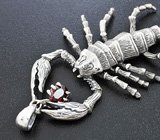 Кулон с цитрином и красной шпинелью