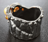 Серебряное кольцо с эфиопскими опалами Серебро 925