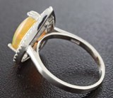 Чудесное серебряное кольцо с великолепным эфиопским опалом Серебро 925