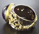 Серебряное кольцо со сливовым аметистом Серебро 925
