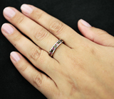 Стильное серебряное кольцо с разноцветными турмалинами Серебро 925