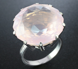 Кольцо c розовым кварцем Серебро 925