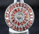 Оригинальное серебряное кольцо с мозамбикскими гранатами Серебро 925