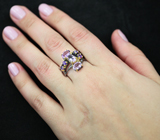 Серебряное кольцо с аметистами Серебро 925