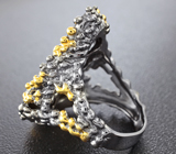 Серебряное кольцо с аммолитом аммонита Серебро 925