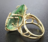 Кольцо с зеленым аметистом Золото
