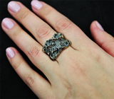 Серебряное кольцо с гранатами Серебро 925