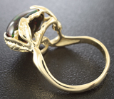 Золотое кольцо с превосходным черным опалом 3,53 карат Золото