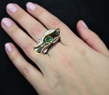 Серебряное кольцо с изумрудом Серебро 925