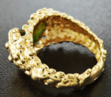 Золотое кольцо с кристаллическим черным опалом 2,6 карат Золото