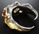 Серебряное кольцо с рубином Серебро 925