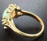 Золотое кольцо с ярким эфиопским опалом 2,35 карат Золото
