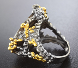 Серебряное кольцо с аммолитом аммонита Серебро 925