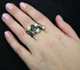 Серебряное кольцо с жемчугом Серебро 925