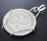 Коллекционная арт-монета «Весы» в оправе из серебра 925 пробы Серебро 925