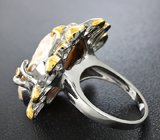 Серебряное кольцо с жемчугом и сапфирами Серебро 925