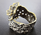 Серебряное кольцо с цитрином и перидотом Серебро 925