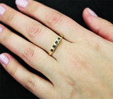 Золотое кольцо с александритами 0,53 карат и бриллиантами Золото