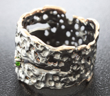 Серебряное кольцо с цаворитами Серебро 925