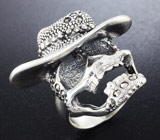 Серебряное кольцо «Стиляга» с марказитами Серебро 925