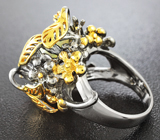 Серебряное кольцо с роскошным топовым опалом и сапфирами Серебро 925