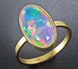 Золотое кольцо с кристаллическим эфиопским опалом 3,05 карат Золото