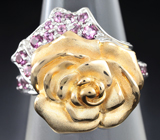 Чудесное серебряное кольцо с родолитами гранатами Серебро 925