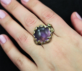 Серебряное кольцо со сливовым аметистом Серебро 925