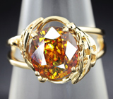 Золотое кольцо с роскошным сфеном 2,96 карат Золото