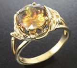 Золотое кольцо с роскошным сфеном 2,96 карат Золото