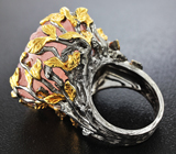 Серебряное кольцо с необработанным морганитом Серебро 925