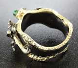 Серебряное кольцо c кристаллическим черным опалом Серебро 925