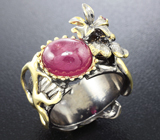 Серебряное кольцо с рубином 6,53 карат Серебро 925