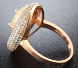 Прелестное серебряное кольцо с ограненным кристаллическим опалом Серебро 925