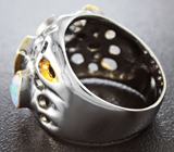 Серебряное кольцо с австралийскими дублет опалами Серебро 925