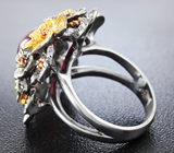 Серебряное кольцо с сапфирами Серебро 925