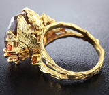 Золотое кольцо с империал топазом 19,55 карат и желтыми сапфирами Золото
