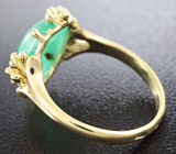 Золотое кольцо с уральским изумрудом 4,42 карат Золото