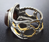 Серебряное кольцо с мексиканским огненным агатом Серебро 925