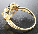 Золотое кольцо со звездчатым сапфиром 2,01 карат Золото