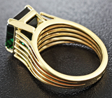 Золотое кольцо с неоновым турмалином 7,8 карат и бриллиантами Золото