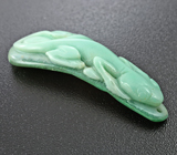 Камея-подвеска «Ящерка» из цельного нефрита 11,9 грамм 