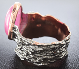 Серебряное кольцо с розовым сапфиром и родолитом Серебро 925