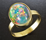 Золотое кольцо с кристаллическим эфиопским опалом 2,62 карат Золото