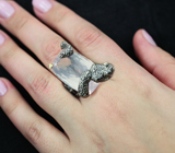 Серебряное кольцо «Змея» с лавандовым аметистом Серебро 925